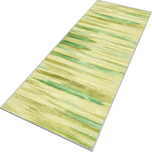 Rglxing Teppich Läufer Flur rutschfest Küchenteppich Fußmatte 90X500CM Waschbar Gelb Grün Teppichläufer Meterware Schmutzfangmatte Teppichläufer für Flur Küche Eingang Wohnzimmer Schlafzimmer Rglxing Teppich Läufer Flur rutschfest Küchenteppich Fußmatte 90X500CM Waschbar Gelb Grün Teppichläufer Meterware Schmutzfangmatte Teppichläufer für Flur Küche Eingang Wohnzimmer Schlafzimmer von Rglxing