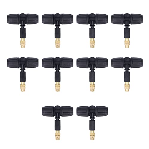 10pcs Kupferatomisierungsdüsen 8/11mm | Einstellbare Gartendüse mit T -Ships | Messingdüse für Gewächshaus/Mikrosprühen/Kühlung | 7-9l / h Durchflussrate, 1,5-3 kg von Rhawuy