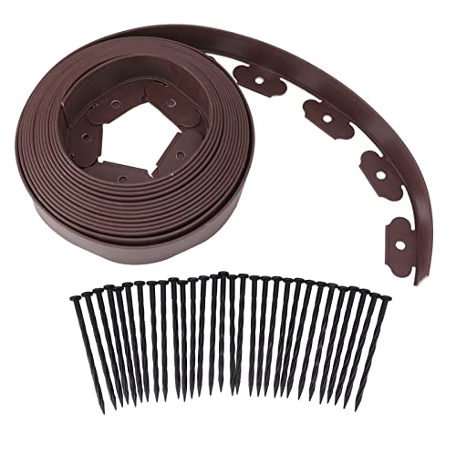 Effortless Landscape Edging Kit | L Shaped PE Material for Simple Installation | Lawn/Garden/Flower Bed Border | 30 Nails Included, 393.7in Length (5cm*5cm*10m) von Rhawuy
