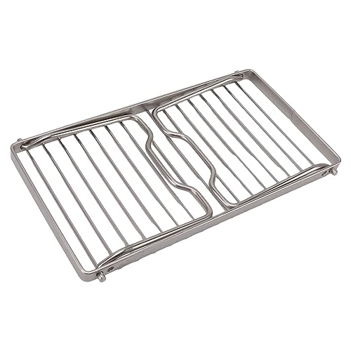 Rhawuy Folding Camping Grill | Adjustable Height Stainless Steel Fire Grate | Draining Backpacking Grill for Outdoor Cooking/Picnic/Travel | Thicker & Longer Design von Rhawuy