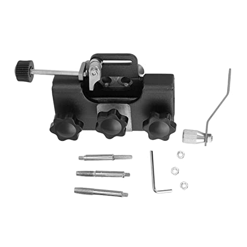 Rhawuy Kettensägenschärfer | Handkurbelschärfungsschreiber für elektrische Sägen/Outdoor -Werkzeuge | Tragbare und leichte Aluminiumlegierung, 3 Schleifköpfe enthalten (Black) von Rhawuy