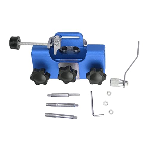 Rhawuy Kettensägenschärfer | Handkurbelschärfungsschreiber für elektrische Sägen/Outdoor -Werkzeuge | Tragbare und leichte Aluminiumlegierung, 3 Schleifköpfe enthalten (Blue) von Rhawuy