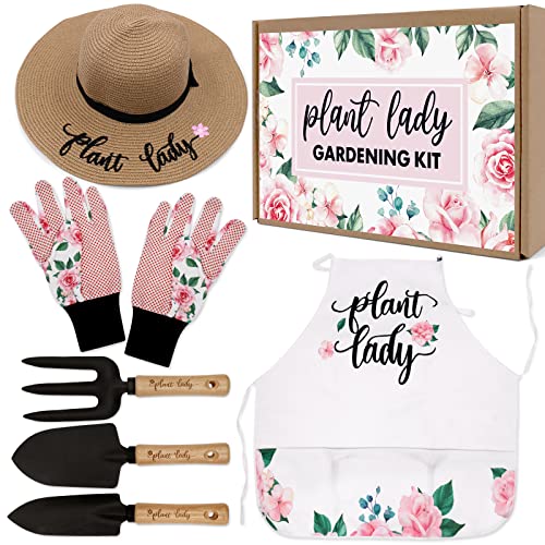 Pflanze Dame Gartenwerkzeug Kit mit Pflanzwerkzeugen Strohhut Blumenschürze Handschuh Frauen Geburtstag Geschenkkorb für ihre Mutter Tante Großmutter Frühling Garten Rasen Graben Gartenbau Set 6 Pflanze Dame Gartenwerkzeug Kit mit Pflanzwerkzeugen Strohhut Blumenschürze Handschuh Frauen Geburtstag Geschenkkorb für ihre Mutter Tante Großmutter Frühling Garten Rasen Graben Gartenbau Set 6 von Rhdekoein