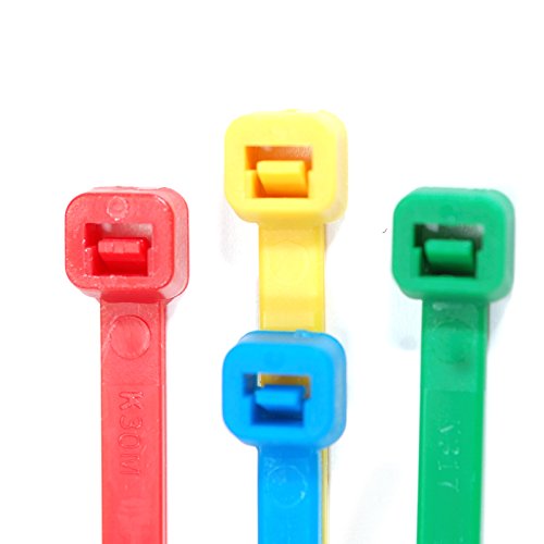 Kabelbinder Set farbig DIN Standard 400 Stück Rot,Gelb,Blau,Grün 100 x 2,5 mm - original RheVeTec RheFLEX® TOP Angebot von RheVeTec RheFLEX