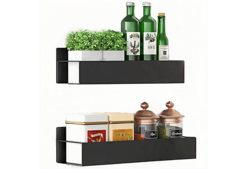 Rhein Beleuchtung Wandregal 2er-Pack Magnet Regal Kühlschrank – Gewürzregal magnetisch, 2-tlg., Starker Halt, kein Bohren nötig – Gewürz Organizer mit Belüftung Rhein Beleuchtung Wandregal 2er-Pack Magnet Regal Kühlschrank – Gewürzregal magnetisch, 2-tlg., Starker Halt, kein Bohren nötig – Gewürz Organizer mit Belüftung von Rhein Beleuchtung