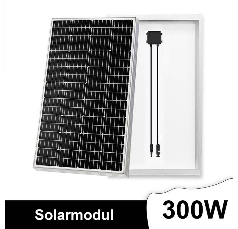 Rhein Beleuchtung Solaranlage 300 Watt Solar Panel (12 V), (1-St., solarmodul, solarpanel, pv modul), A+ monokristalline Zellen, Geringe Verluste, lange Haltbarkeit von Rhein Beleuchtung