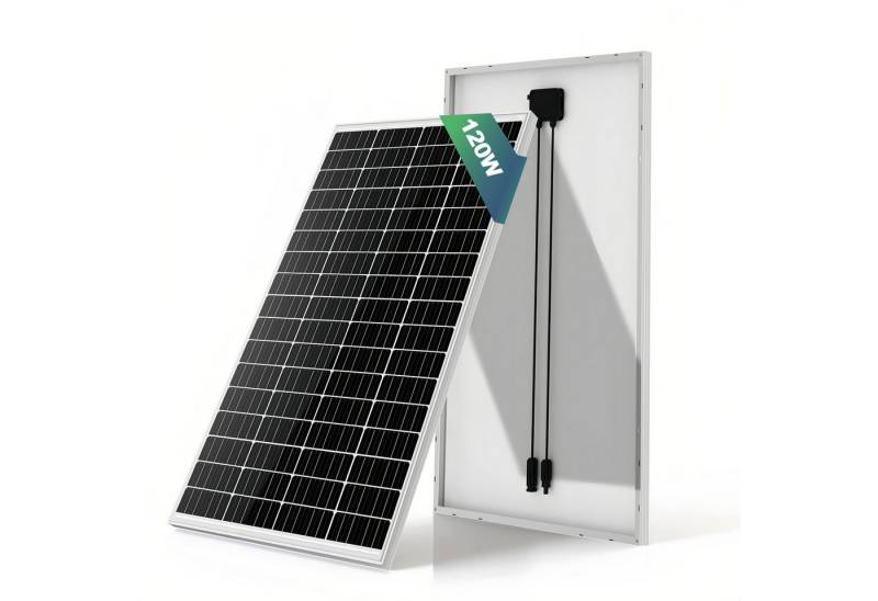Rhein Beleuchtung Solarmodul 100W-300W Monokristallines Solarpanel & Solarmodul 12V, 120 W, Monokristallin, (Hinweis: Die Modulabmessungen variieren mit der Wattzahl, Vielseitig für Wohnmobil, Gartenhaus & Haushalt, Solar Set), IP65 Wasserdicht - Effizientes PV-Modul ideal für Balkonkraftwerk von Rhein Beleuchtung