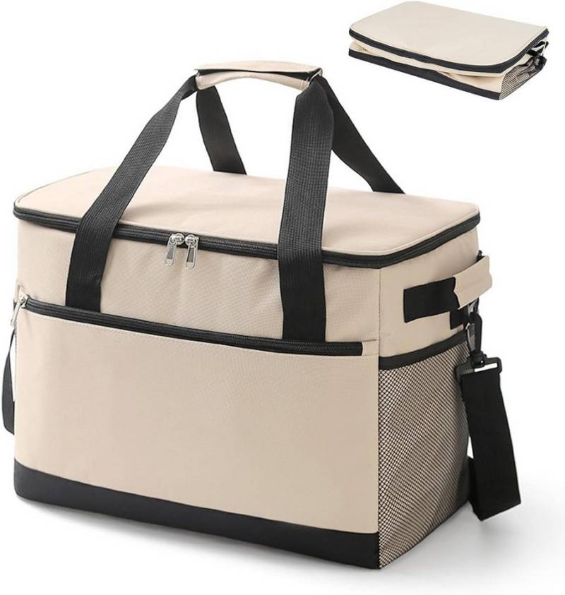 Rhein Beleuchtung Thermobehälter Tragbare Outdoor-Picknick-Thermotasche mit Schultergurt (18 l/30 l), (kühltasche getränke, kühltasche angeln, kültasche), Faltbar, wasser- und ölabweisend, hält warm und kühl von Rhein Beleuchtung