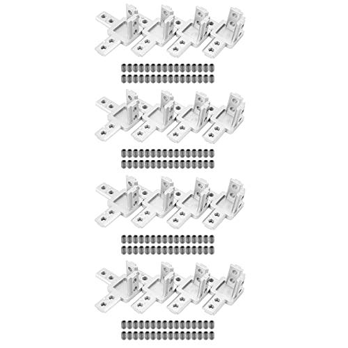 Rheross 16 Packung 3030 Serie 3-Wege Eck Verbinder Halter FÜR Halterung, mit Schrauben FÜR Standard 8 mm T Nut Aluminium Extrusion Profil von Rheross