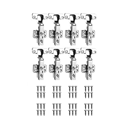 Rheross 8Er-Pack Sanft SchließEnde Schrankscharniere, 110° mit Hydraulischer, Topfscharnier, Abnehmbar von Rheross