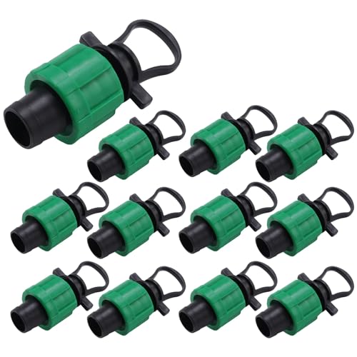 Rheross Tropfbewässerungsschlauch Endkappe Stopfen 1/2 Universal Endkappe Fitting, für mit 16 mm Tropfband Rohr Sprinkler System von Rheross