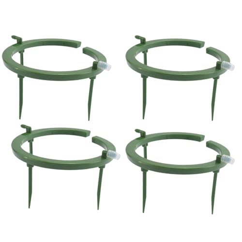Rhghfujhgy 4 Set Wasserringe, 5 B, 3 Beinstützen, Tropfstrahler, Tropfring mit Integriertem 1/8 Einlaufstutzen, 3 Abnehmbare Pfähle, Langlebig, Einfache Installation von Rhghfujhgy