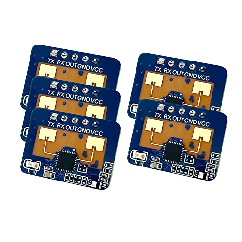 Rhghfujhgy 5 Stück 24G MmWave HLK-LD2410C Radarsensor für Menschliche Präsenz, Kontaktloser Sensor, Bewegungserkennungsmodul von Rhghfujhgy