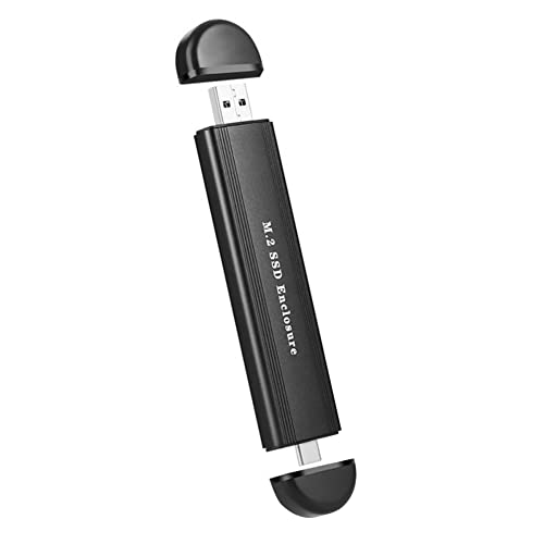 Rhghfujhgy M.2 NVMe/SATA Dual Protocol SSD-GehäUseadapter Aluminium 10 Gbps USB C 3.1 Gen 2 auf Externes NVMe-SSD-GehäUse - Schwarz von Rhghfujhgy