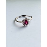 Rosa Turmalin Ring, Versilbert von RhiCreates4