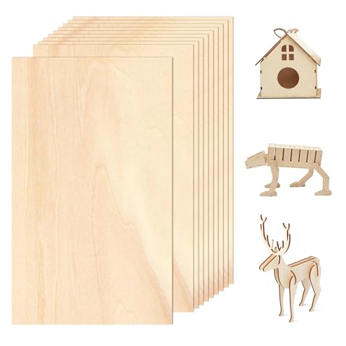Rhimooay 10 Stück 200 x 100 x 2mm Lindensperrholz zum Laserschneiden, Sperrholz Holzplatte, Spanplatte, Holzplatten zum Gravur- und DIY-Projekte, Sperrholzplatte für Gemälde, Holzprojekte und Gravuren Rhimooay 10 Stück 200 x 100 x 2mm Lindensperrholz zum Laserschneiden, Sperrholz Holzplatte, Spanplatte, Holzplatten zum Gravur- und DIY-Projekte, Sperrholzplatte für Gemälde, Holzprojekte und Gravuren von Rhimooay