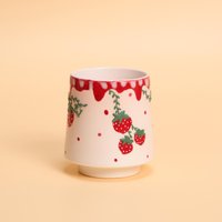 Kokette Rosa Erdbeerniedliche Tasse Keramik Handgemachte Obst Kaffeetasse Espressotasse Einzigartiges Geschenk Für Kaffee Tee-Liebhaber Nettes von RhineGlowCreations