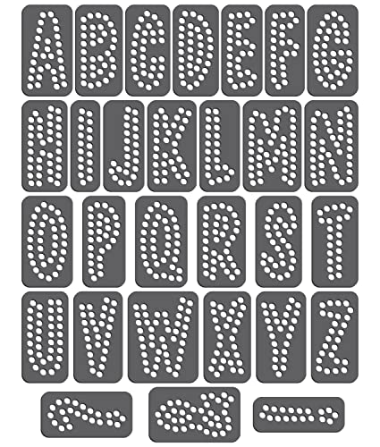 Rhinestone Genie RT1-FON303A Schriftart, leger: 5,1 cm Magnetische Strass-Schablone, Flexibler Magnet, schwarz von Rhinestone Genie