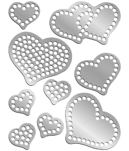 Rhinestone Genie Verzierungsschablone, Herzen 001, Modell: RT4-HEA001 von Rhinestone Genie