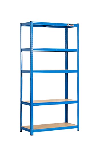 Rhino Racking - Schwerlastregal mit 5 Etagen, industriell, blau, 180 x 90 x 40 cm Rhino Racking - Schwerlastregal mit 5 Etagen, industriell, blau, 180 x 90 x 40 cm von Rhino Racking