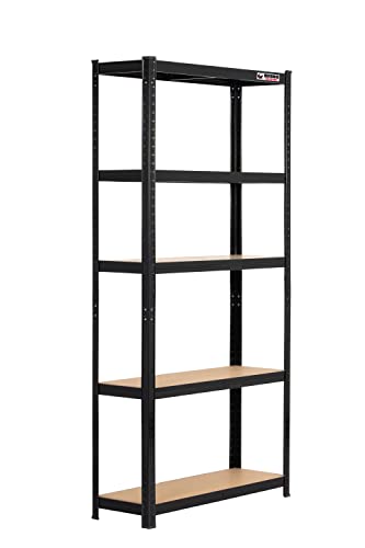 Rhino Racking - Schwerlastregal mit 5 Etagen, industriell, schwarz, 180 x 90 x 30 cm von Rhino Racking