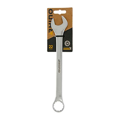 Rhino 2142 Unisex-Spannung, Ring und Gabelschlüssel, Durchmesser 22 mm, hochwertig, hergestellt aus Stahl (Chrom-Vanadium), lebenslange Garantie, erhältlich in Größen von Rhino