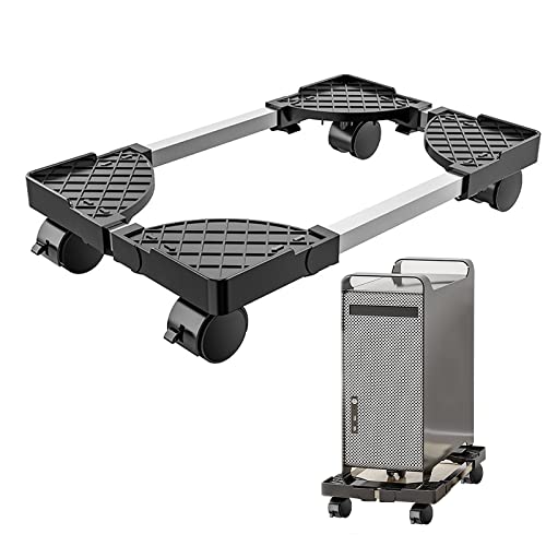 PC Ständer: Universal Einstellbarer CPU Ständer Mit 4 Rollen - Unter Schreibtisch Computer Tower Holder Cart für Desktop-Computer oder Computergehäuse Hauptrahmen (Schwarz) PC Ständer: Universal Einstellbarer CPU Ständer Mit 4 Rollen - Unter Schreibtisch Computer Tower Holder Cart für Desktop-Computer oder Computergehäuse Hauptrahmen (Schwarz) von Rhitchy