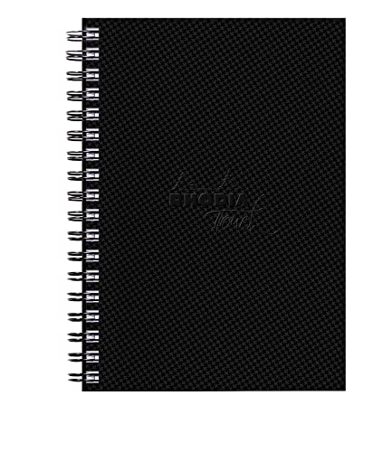 Rhodia 116148C - Rhodia Touch Spiralalbum Watercolor Book, Doppelspirale, feinkörniges Papier aus 100% Baumwolle 300g, DIN A5 Hochformat, 20 Blatt, ideal für Aquarell, Schwarz, 1 Stück von Rhodia