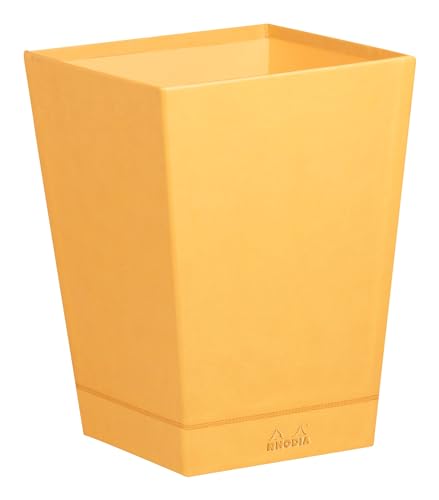 Rhodia 118820C Papierkorb (aus italienischem Kunstleder, 27 x 27 x 32 cm, ideal für Ihr Büro) orange von Rhodia