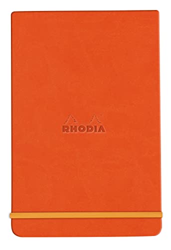 Rhodia 194400C - Notizbuch Webnotepad DIN A5, 96 Blatt abtrennbar liniert 90 g, 1 Stück, Tangerine von Rhodia