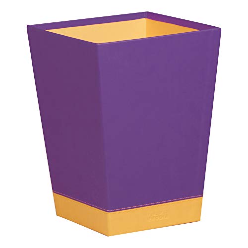 Rhodia 318920C Papierkorb (24 x 24 x 32 cm, praktisch und strapazierfähig, Kunstleder, elegant, ideal für Ihr Büro) 1 Stück, violett von Rhodia