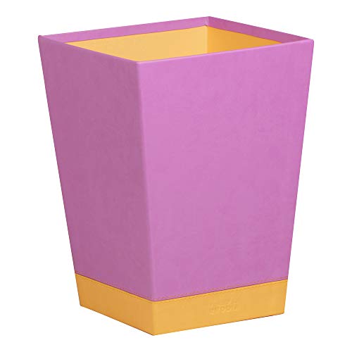 Rhodia 318921C Papierkorb (24 x 24 x 32 cm, praktisch und strapazierfähig, Kunstleder, elegant, ideal für Ihr Büro) 1 Stück, lila von Rhodia