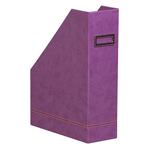 Rhodia 318930C Stehsammler (10 x 25 x 31 cm, Etikettenhalter, praktisch und strapazierfähig, Kunstleder, elegant, ideal für Ihr Büro) 1 Stück, violett von Rhodia