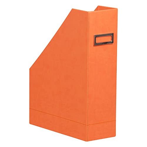 Rhodia 318934C Stehsammler (10 x 25 x 31 cm, Etikettenhalter, praktisch und strapazierfähig, Kunstleder, elegant, ideal für Ihr Büro) 1 Stück, tangerine von Rhodia