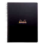 Rhodia Notizbuch DIN A4+ Kariert Spiralbindung PP (Polypropylen) Schwarz Perforiert 160 Seiten 80 Blatt von Rhodia