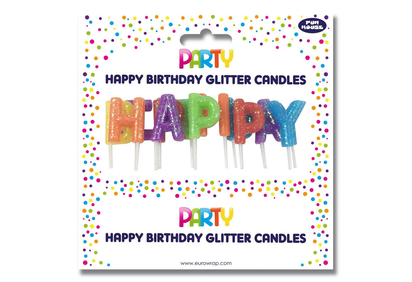 Rhodia Kerzenhalter 6x Set Geburtstagskerzen Happy Birthday Glitter Sortierung 12825-HBMC, PARTY von Rhodia