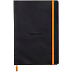 Rhodia Notizbuch DIN A5 Liniert Geleimt Seitlich gebunden Softcover Schwarz Nicht perforiert 160 Seiten 80 Blatt von Rhodia