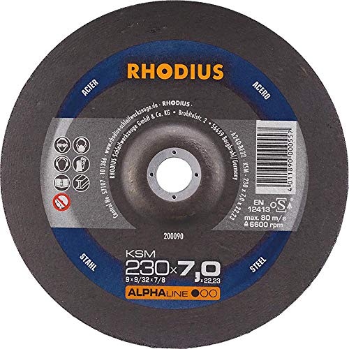 RHODIUS KSM Schruppscheibe 230 x 7,0 x 22,23 mm Stahl von Rhodius