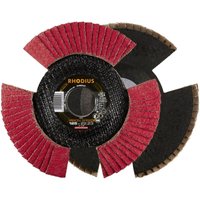 Rhodius Abrasives - 1x Rhodius vision speed Fächerschleifscheibe Korn:120 Ø125mm von RHODIUS ABRASIVES