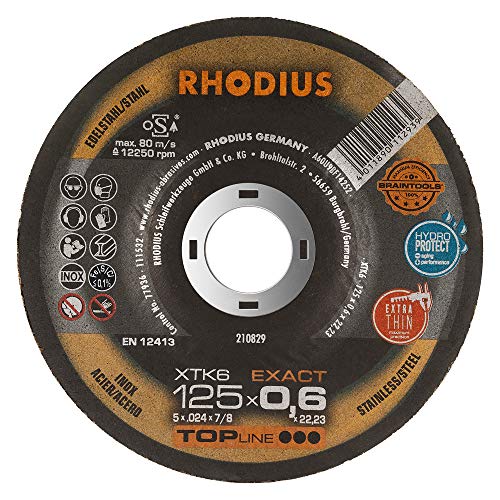 Extradünne Trennscheibe XTK6 EXACT BOX | Ø 125 x 0 ,6 x 22,23mm Form 42 von RHODIUS