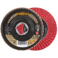 Rhodius - jumbo speed p x-lock, 10 Stück, 115 mm, Korn 40, x-lock Fächerschleifscheibe von Rhodius