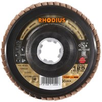 Rhodius - jumbo speed p x-lock, 10 Stück, 125 mm, Korn 40, x-lock Fächerschleifscheibe von Rhodius