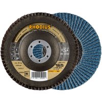 Rhodius - lgz F1, 10 Stück, 125 mm, Korn 40, Fächerschleifscheibe von Rhodius