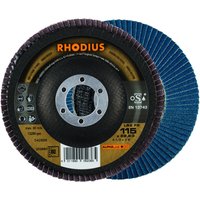 Rhodius - lsz F2, 5 Stück, 115 mm, Korn 80, Fächerschleifscheibe von Rhodius