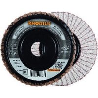 RHODIUS LGA ALU, 10 Stück, 115 mm, Korn 40, Fächerschleifscheibe von Rhodius