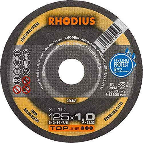 RHODIUS SCHLEIFWERKZEUGE GMBH & CO.KG 206162 Trennscheibe f.VA D.115mm Stärke 1mm RHODIUS Bohrung 22,2mm von Rhodius