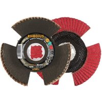 RHODIUS TOPline VISION SPEED X-LOCK Fächerschleifscheibe 115 x 22,23 mm K60 von Rhodius