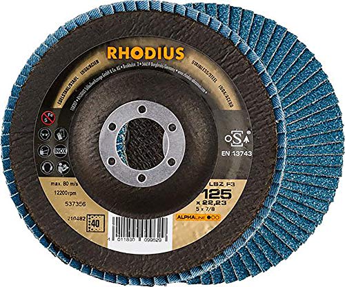 Rhodius 210482 LSZ F3 Faecherscheibe 125 x 22,23 - P40 Durchmesser 125mm 1St. von Rhodius