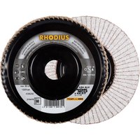 Rhodius Abrasives - rhodius lga alu, 5 Stück, 125 mm, Korn 60, Fächerscheibe von RHODIUS ABRASIVES