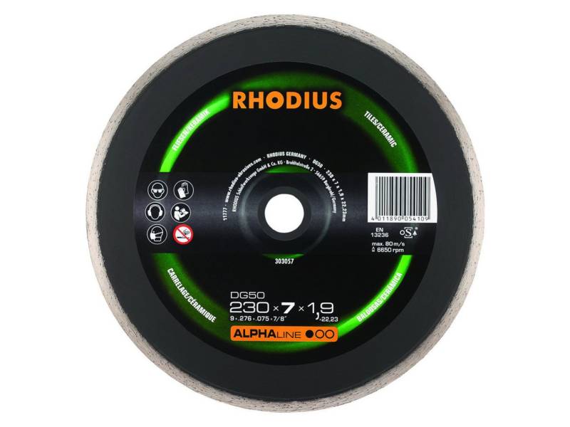 Rhodius Diamanttrennscheibe Rhodius Diamanttrennscheibe DG50 Fliesen Ø 230 mm Rhodius Diamanttrennscheibe Rhodius Diamanttrennscheibe DG50 Fliesen Ø 230 mm von Rhodius